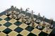 S8GRE шахи "Manopoulos", "Miнойськiй воїн",латунь, у дерев. футл., зелені, 36х36см, 4,8 кг