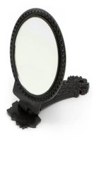 Зеркальце раскладное косметическое черное (9,5х8х1,5 см), K329659A - фото товара
