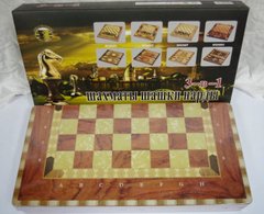 Игра настольная "-3-в-1-шахи, шашки, нарди"у дерев.кор.,50 см, K2720184OO07429-50G - фото товара