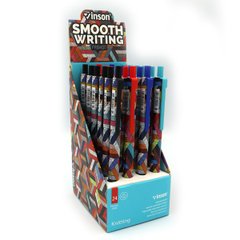 Ручка автомат масло Vinson "Knitting", 0,5 мм, синя, K2753579OO3F - фото товару