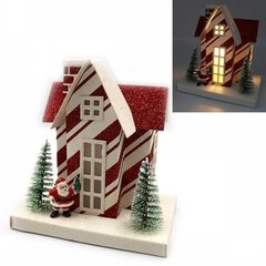 Декор новогодний домик LED 3D фигура "Новый год" 13х12,5х8,5см, 1шт/этик., K2746556OO0001FKP - фото товара