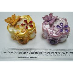 Сувенир керам шкатулка mix2 золот + фиолет (Love), K2705581OO76P1070C_4 - фото товара
