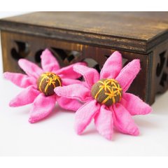 Сережки ганчірні Квітка світло-рожевий, K89080444O1807716169 - фото товару