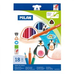 Набор цветных карандашей треуг. ТМ "MILAN" 18шт., D2,9mm, K2738637OO722318 - фото товара
