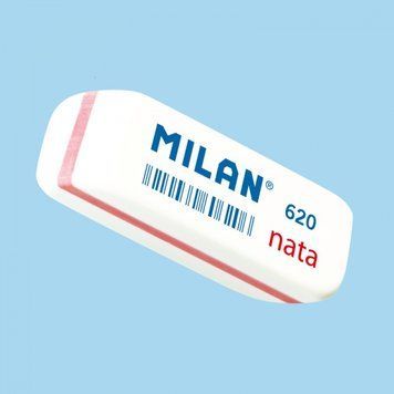 Ластик прямокутний білий. з фаскою "TM MILAN" 5,6*1,9*1,2 см, mix, K2738602OO620CPM - фото товару