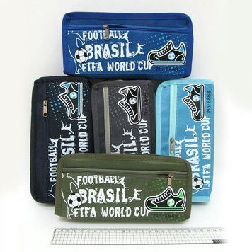 Пенал "Football Brasil" 20 * 10 * 4 см, mix4 з етикеткою, K2735733OO1427P - фото товару