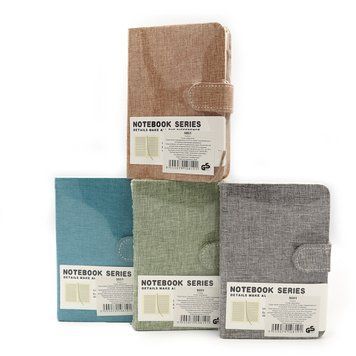 Блокнот на кнопці "Classic" A6, 9,5*14,4см, 80G, 128P, mix4, K2755920OO9801-Lined - фото товару