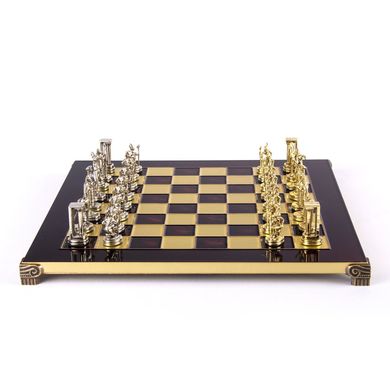 S8RED шахматы "Manopoulos", "Mинойский воин",латунь, в деревянном футляре, красные, фигуры золото/серебро,36х36см, 4,8 кг, S8RED - фото товара
