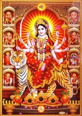 Постер "Индийские боги" Дурга Jothi 8544, K89040041O621684627 - фото товара