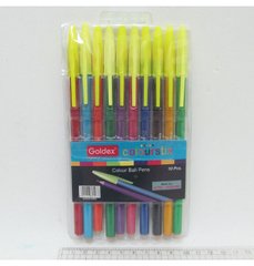 Набір олійних ручок Goldex Colorstix # 932 Індія 1,0 мм 10цв, K2730525OO932-10 - фото товару