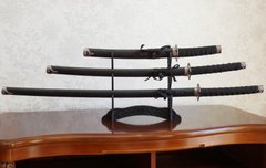 Набор из трёх самурайских мечей на подставке, K89310004O1252434645 - фото товара