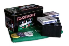 Покерний набір на 200 фішок з номіналом в металевій коробці «Техаський холдем» №200T, №200T - фото товару