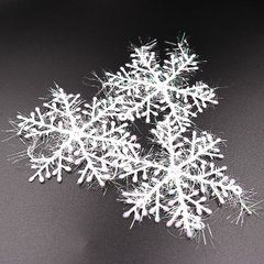 Ялинкова прикраса "Сніжинки" D7,5cm 3шт., K2OO0718DSCNsk - фото товару