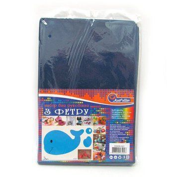 Фетр SOFT 400GSM 2,2 мм "Темно-синій" 10PC/OPP A4, K2733998OO400SQ021 - фото товару