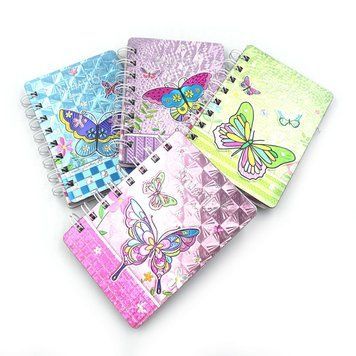 Блокнот на спирали &laquo;Бабочка&raquo; 11,5*8,5см,P60 mix4, 1шт/этик., K2757614OO0603DSCN - фото товара