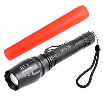 Фонарь Police 8668-T6, 2x18650, красный диффузор, zoom, ЗУ 220V, Box, 5068 - фото товара