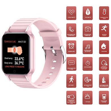 Smart Watch T96, температура тіла, pink, SL7580 - фото товару