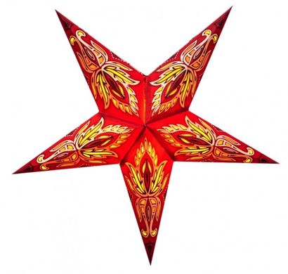 Светильник Звезда картонная 5 лучей RED ULTA FLOWER, K89050056O1137471867 - фото товара