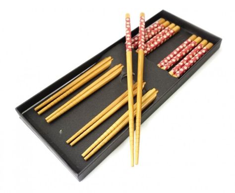Палочки для еды бамбук с рисунком набор 5 пар №2, K89220002O1137475751 - фото товара