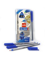 Ручка шариковая "CL" "Tri-Tech" 1,0мм, синяя, трехгр.корп, без/этик., K2745467OO1003-CL - фото товару