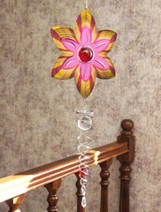 3D Мобиль Цветок + стеклянный шар цветной металл, K89250106O1252434584 - фото товару