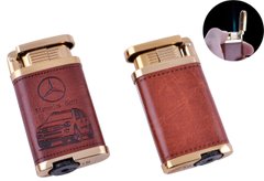 Запальничка кишенькова Mercedes-Benz (Гостре полум'я, шкіра) №4897-1, №4897-1 - фото товару