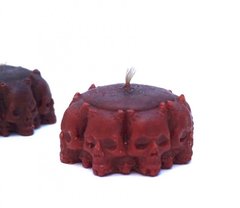 Свеча восковая Круг из черепов красная, K89060059O1137472024 - фото товара