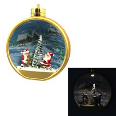 Ялинкова куля LED різним кольором 3D фігура "Новий рік" 12см 1шт/етик, K2752053OO003LT-YZ - фото товару