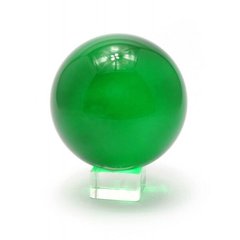 Куля кришталева на підставці зелена (11 см), K328851 - фото товару