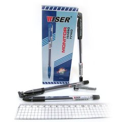 Ручка гелева Wiser "Monitor" 0,6 мм з грипом чорна, K2734157OOmon-gel-bk - фото товару
