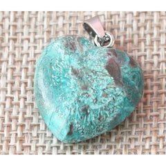 Кулон кам'яний Серце Бірюза 2*0,5*2 см., K89170427O1925783713 - фото товару