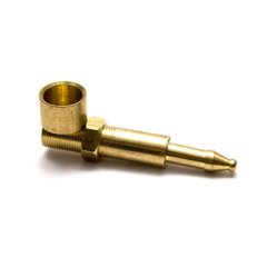 Трубка для куріння метал "Болт" золото (6х2х2 см), K326624 - фото товару