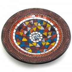 Блюдо терракотовое с мозаикой (d- 26 h-3 см), K330275 - фото товара
