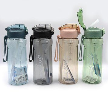 Бутылка для воды "Modern" 650ml, с трубкой mix 1шт/этик, K2752742OO50878 - фото товара