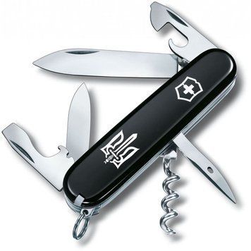 Ніж "Victorinox" Spartan Ukraine 91мм/12функ/чорн /Тризуб ОУН біл., 1.3603.3_T0300u - фото товару