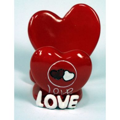 Сувенір керамічна підставка під мобілки з зображ 2-х сердець (Love), K2706566OO360003AF - фото товару