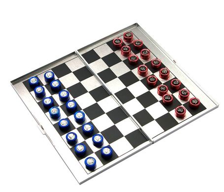 Шахматы магнитные дорожные алюминий (16х9х1 см)(6021-1), K325012 - фото товару