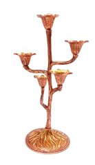 Підсвічник на 5 свічок бронзовий (30х15х12 см) (Candle Stand 5C Leaf copper), K328297 - фото товару