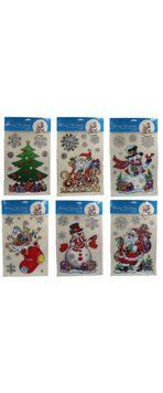Наклейки для вікон силікон "Santa" 23*38см, mix 1шт/етик, K2751245OO6527-P3-11 - фото товару