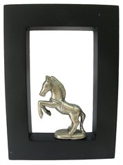 Картина с бронзовой фигурой "Лошадь" (BF 08) (21x15) (Индонезия), K319087 - фото товара