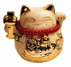 Щасливий кіт - скарбничка Манеки Неко в золоті №2, K89320021O362837529 - фото товару