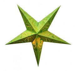 Светильник Звезда картонная 5 лучей GREEN PAISLEY EMBD., K89050095O1137471934 - фото товара