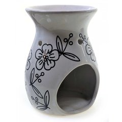 Аромалампа керамічна "Квіти" біла (11,5х9х9 см), K333859 - фото товару