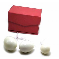 Масажер нефрит "Кулі Венери" вагінальні у футлярі білі (13х7х6 см), K332784 - фото товару