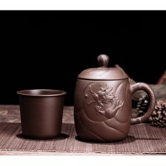 Чашка "Парний дракон" коричнева 400 мл. 12*9*14см., K89200241O1849176182 - фото товару
