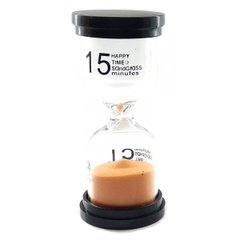 Часы песочные 15 мин оранжевый песок (10,5х4,5х4,5 см), K332216A - фото товару