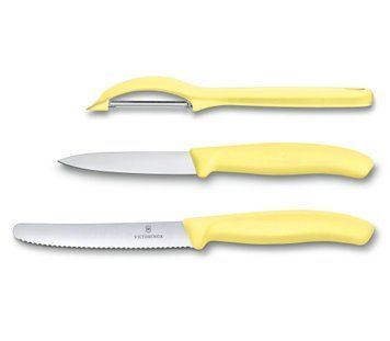Набір кухонний "Victorinox" SwissClassic Paring Set 3шт з рож. ручкою (2 ножа, овощечист, 6.7116.31L52 - фото товару