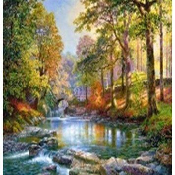 Алмазная мозаика по номерам 40*50 "Лес" карт уп. (полотно на раме), K2755382OO71168_BGLE - фото товара