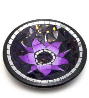 Тарелка терракотовая с мозаикой "Лотос" (d- 20 h-4 см), K329604 - фото товара