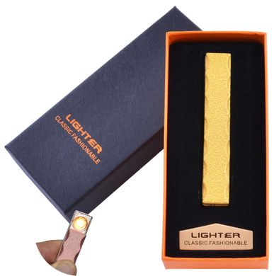 USB запальничка в подарунковій упаковці Lighter (Спіраль розжарювання) №HL-47 Gold, №HL-47 Gold - фото товару